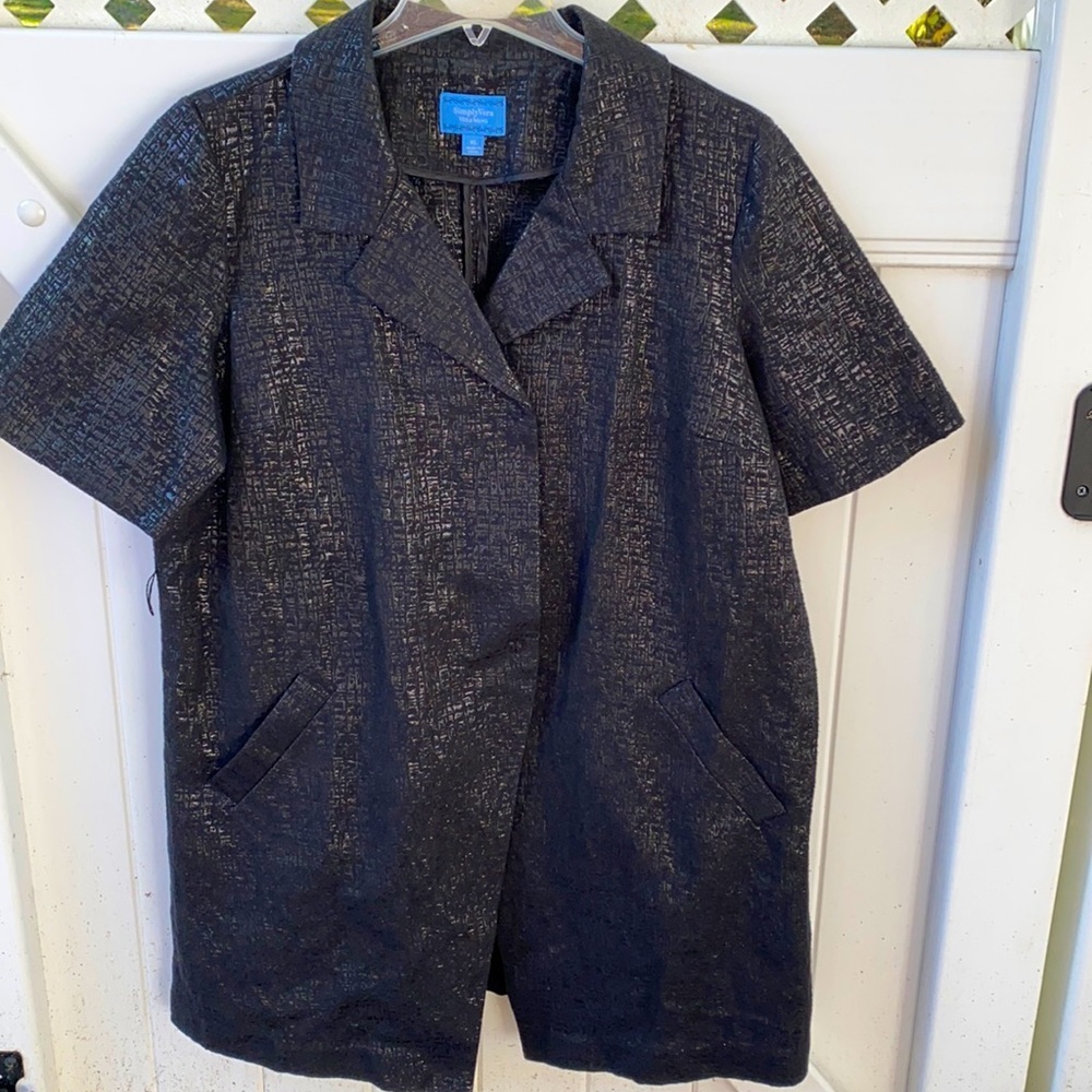 simply vera vera wang black jacket size: XL